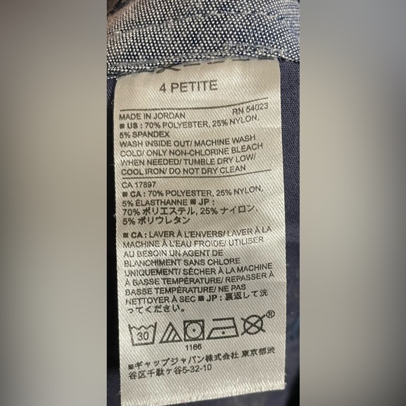 Banana Republic Shorts |Tailored Diamo Blue Shorts Color:Blue Size:4p - Picture 6 of 6